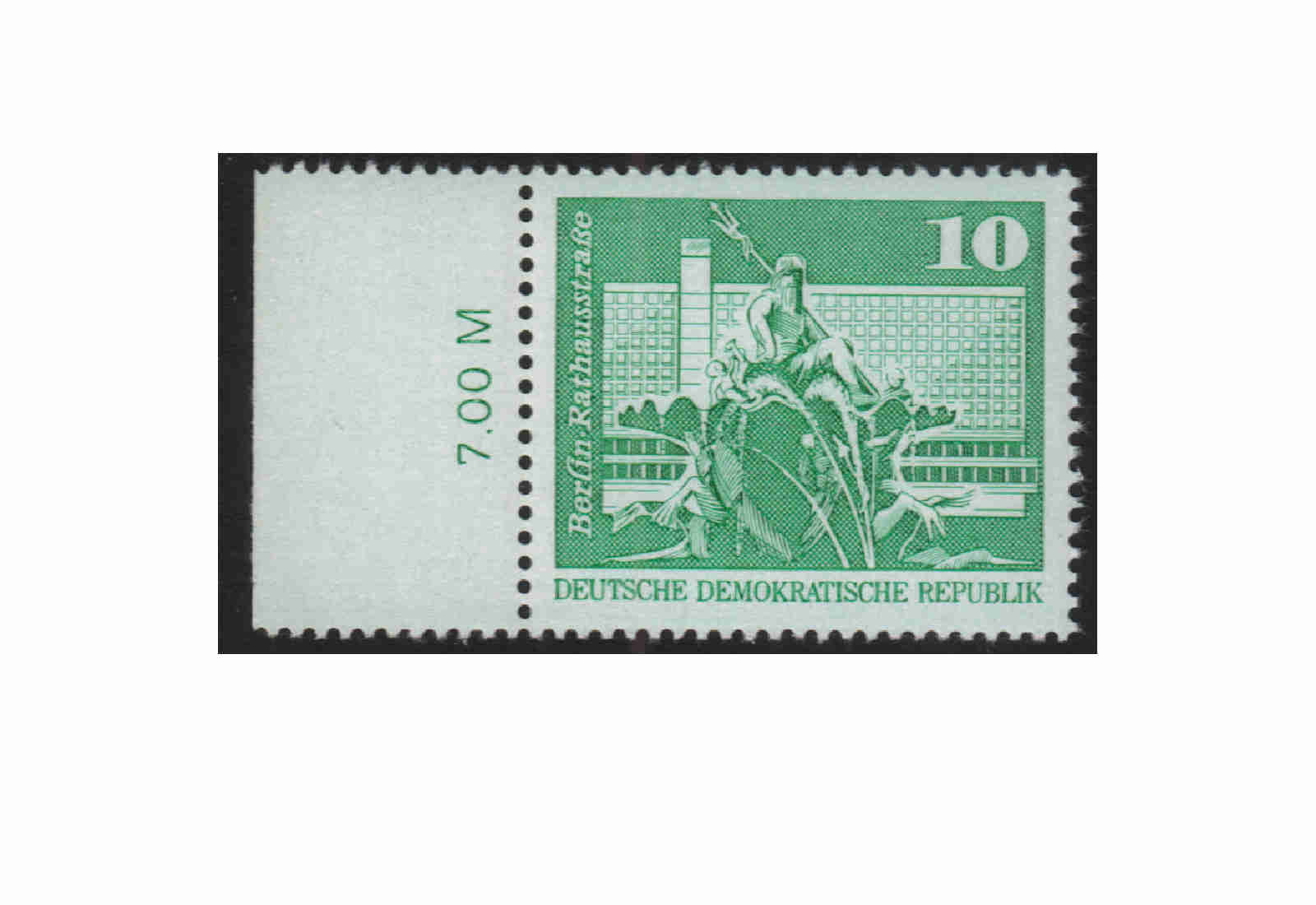 Briefmarke Freimarke Neptunbrunnen DDR Mi.Nr. 1843 II a ** 