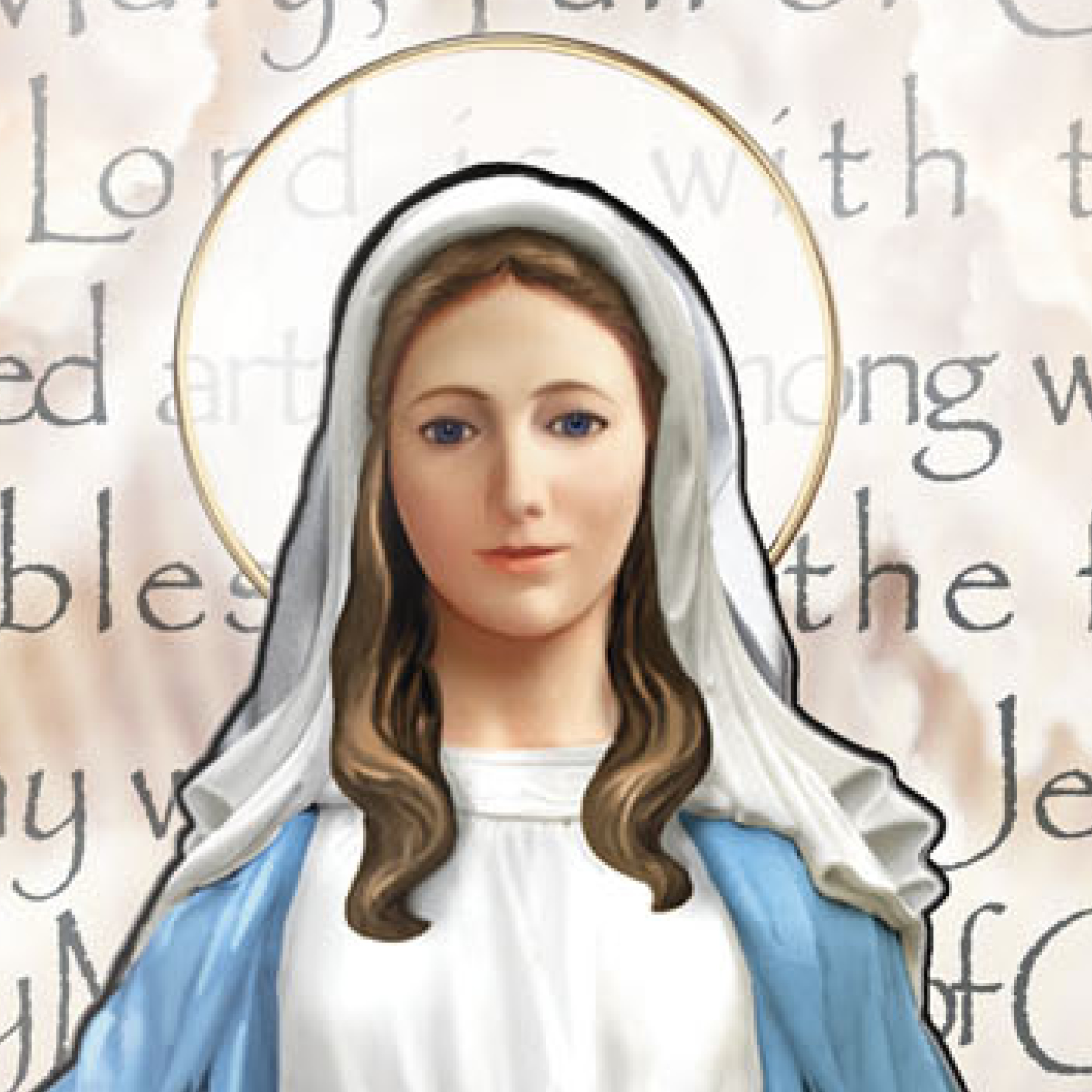 Strahlende Maria - Wanddekoration