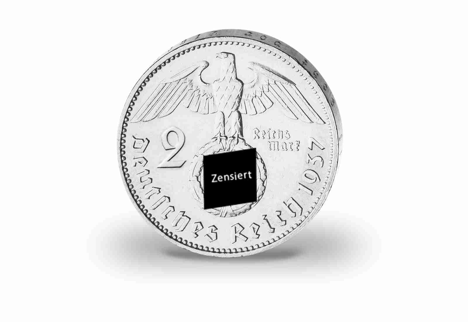 2 Reichsmark 1935-1939 Deutsches Reich Paul von Hindenburg Jaeger-Nr. 366
