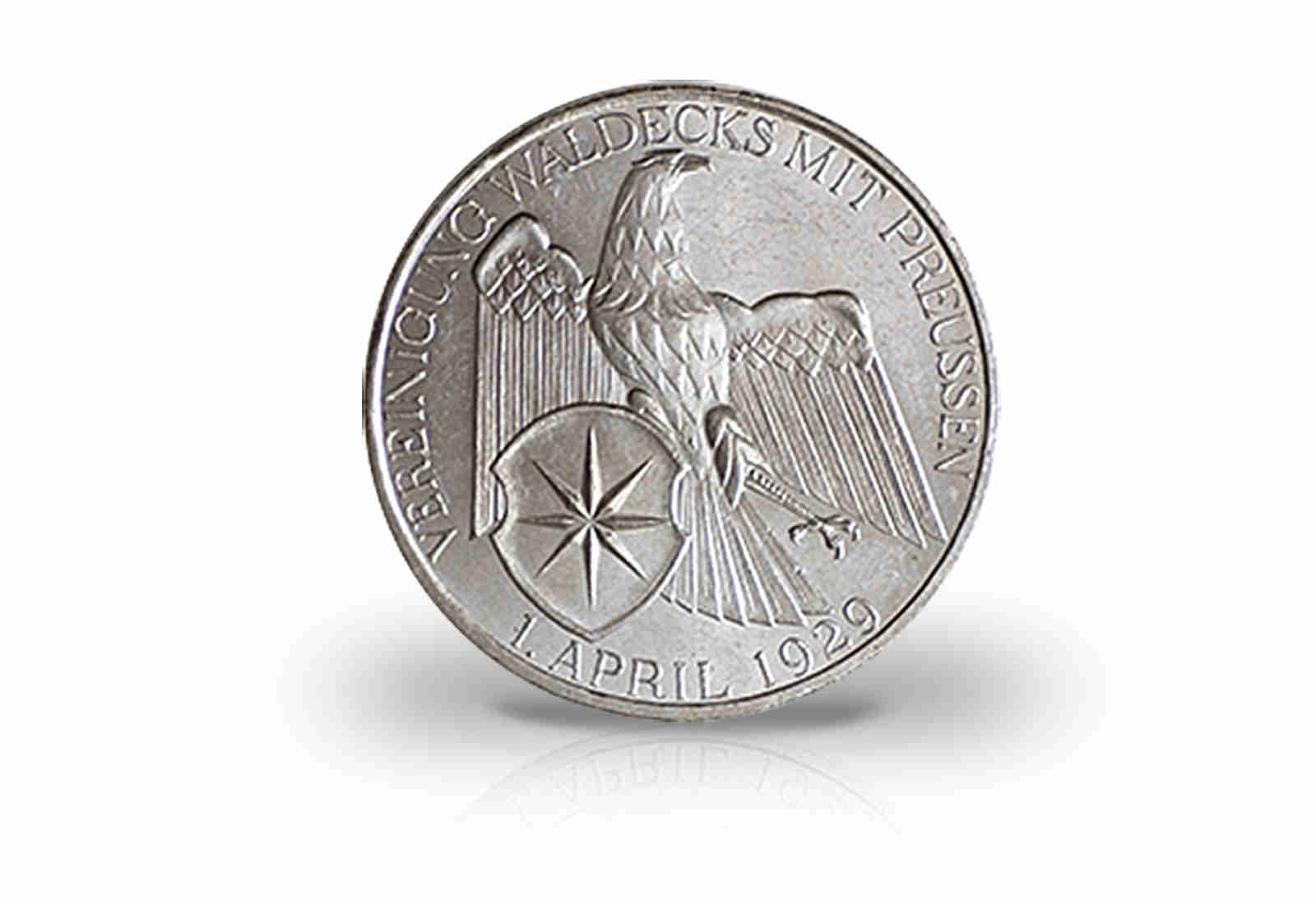 3 Reichsmark 1929 Weimarer Republik Waldeck Jaeger-Nr. 337