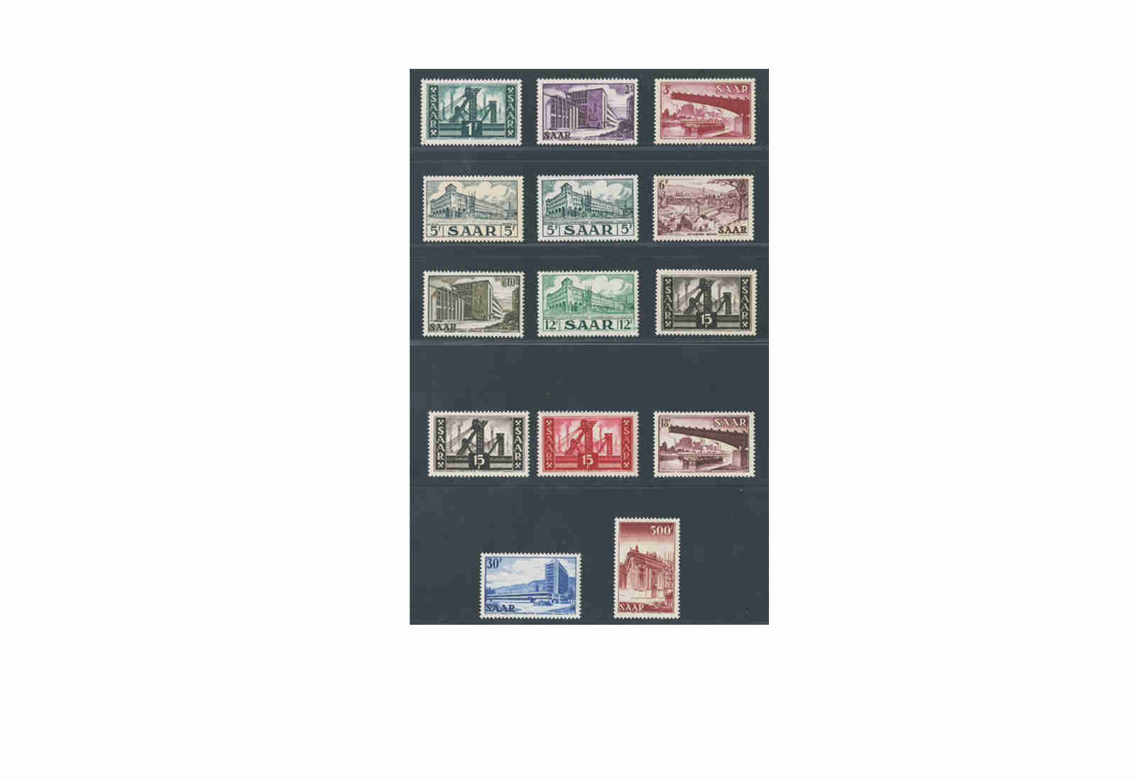 Briefmarke Saar MiNr.: 319-37 gestempelt