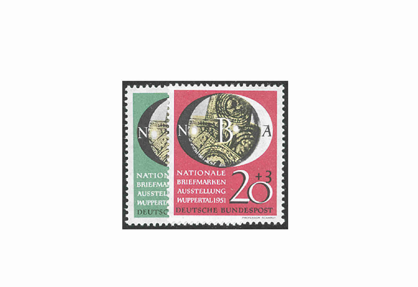 Briefmarken BRD NABA 1951 Michel-Nr. 141-142 postfrisch