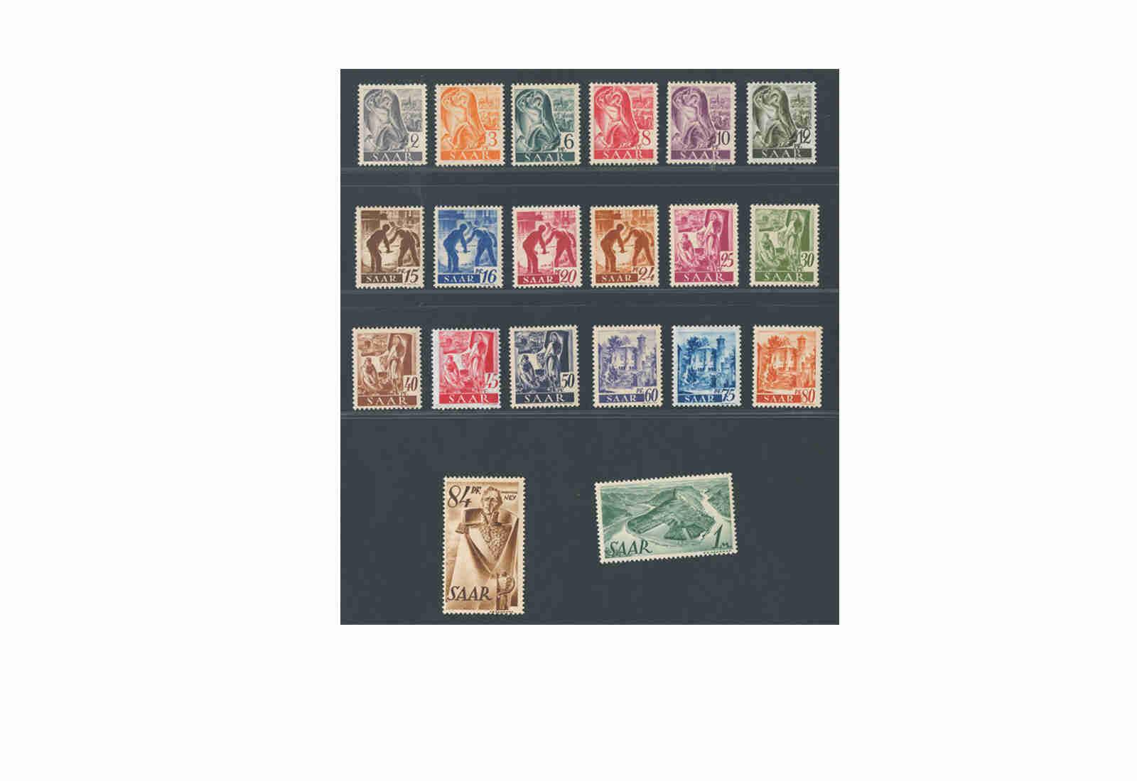 Briefmarke Saar Mi-Nr. 206-25 gestempelt