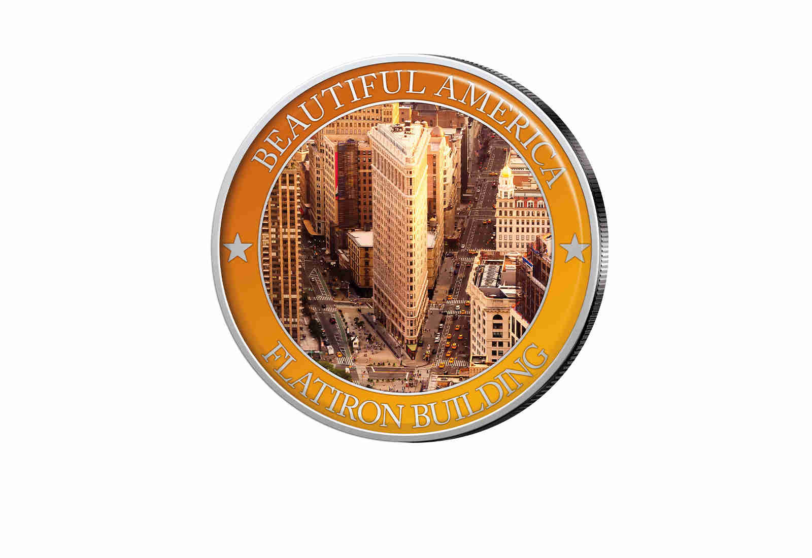 1/2 Dollar USA Flat Iron Building - Serie Beautiful America mit Farbapplikation