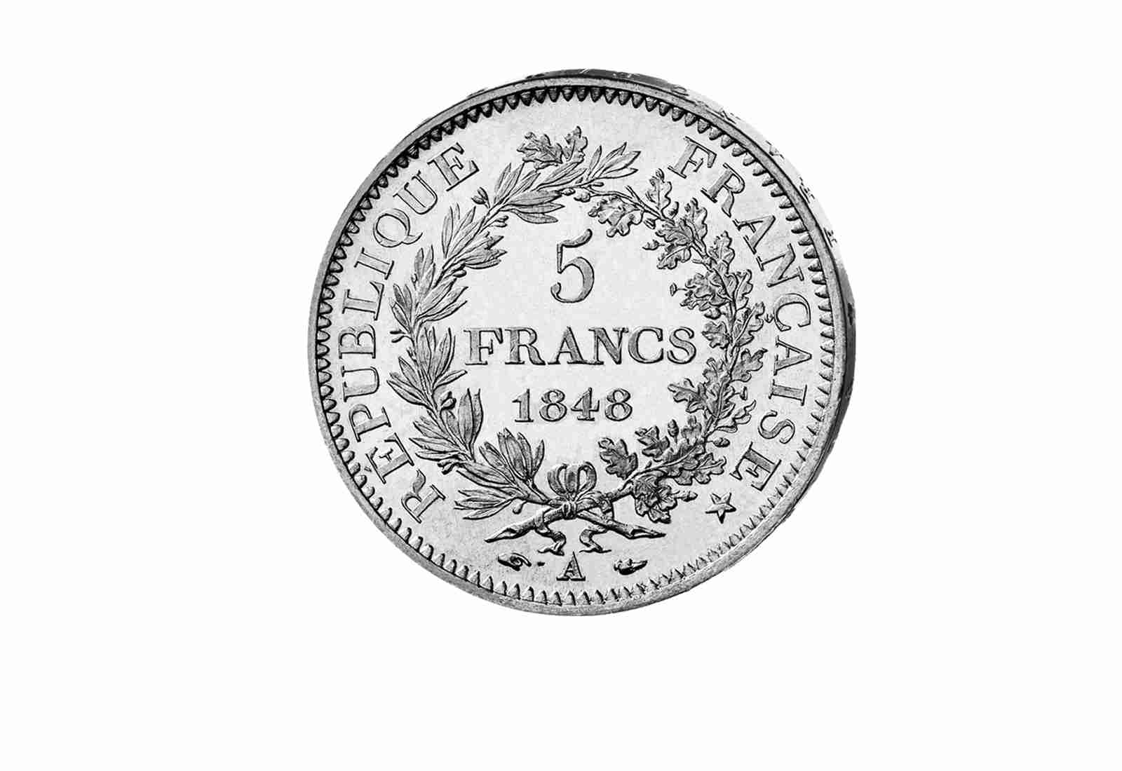 5 Frances 1870 - 1878 Frankreich Herkulesgruppe
