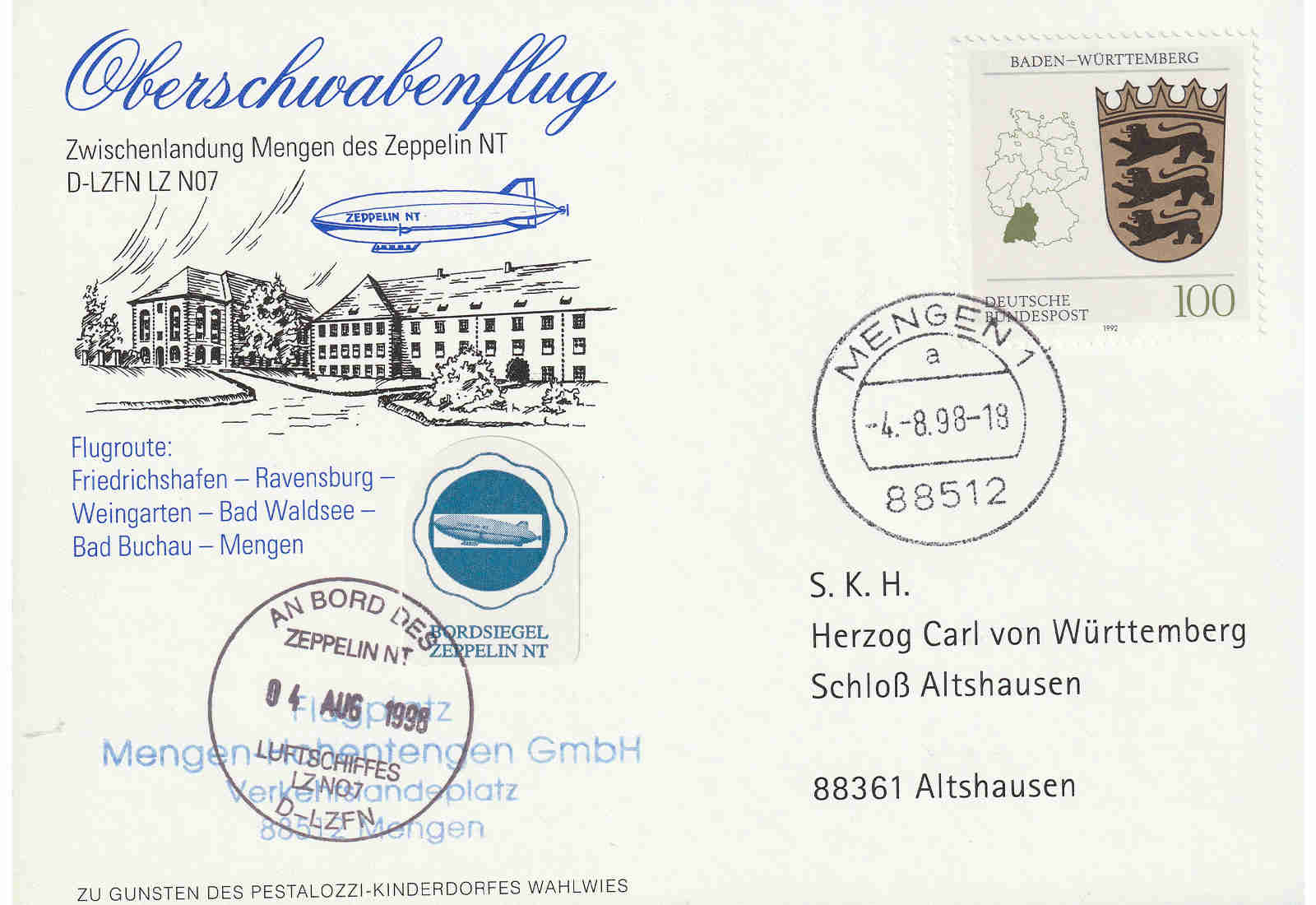 Zeppelin Beleg 1998