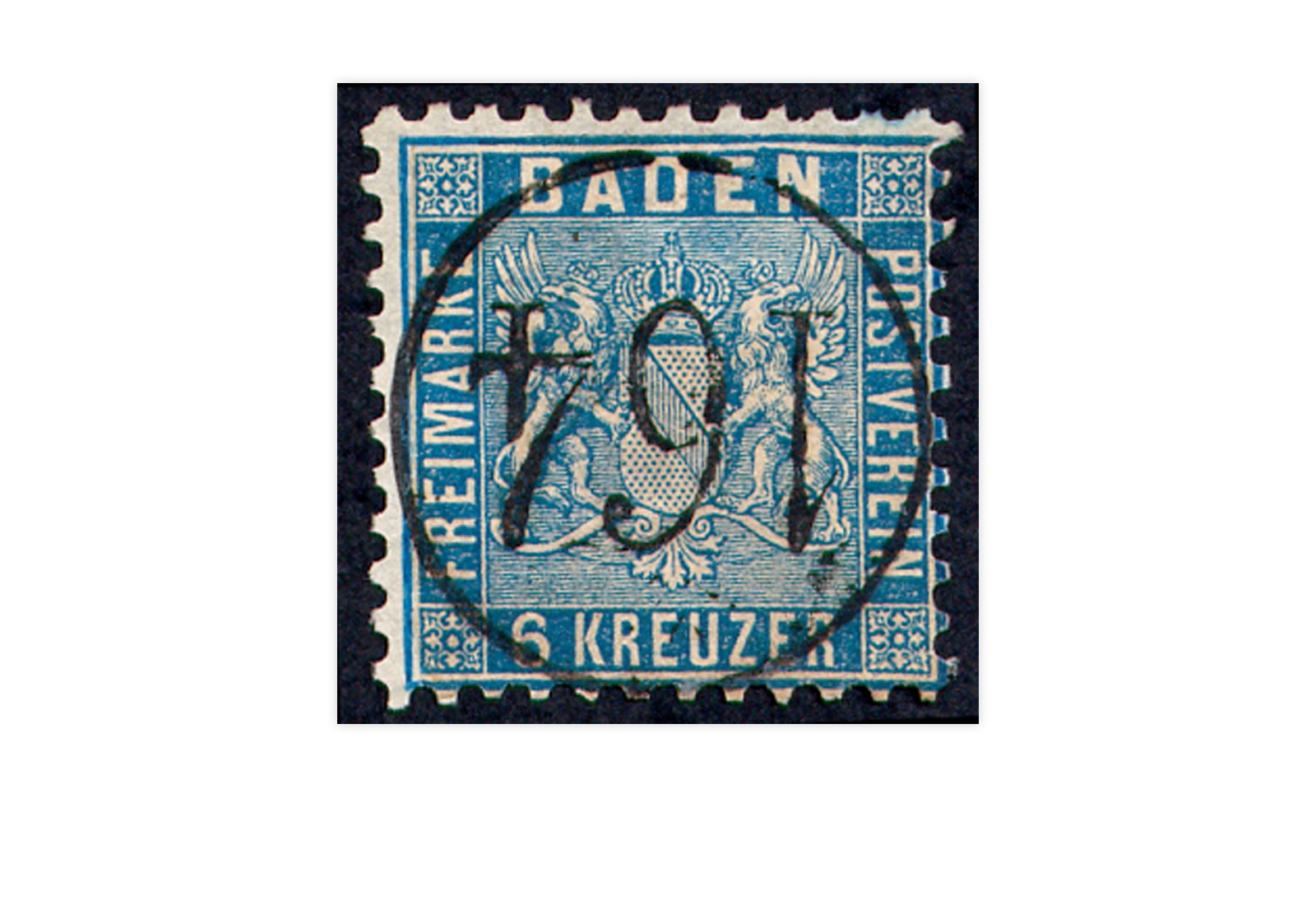 Briefmarke Altdeutschland Baden Freimarke 1863 Michel-Nr. 14 b gestempelt 
 