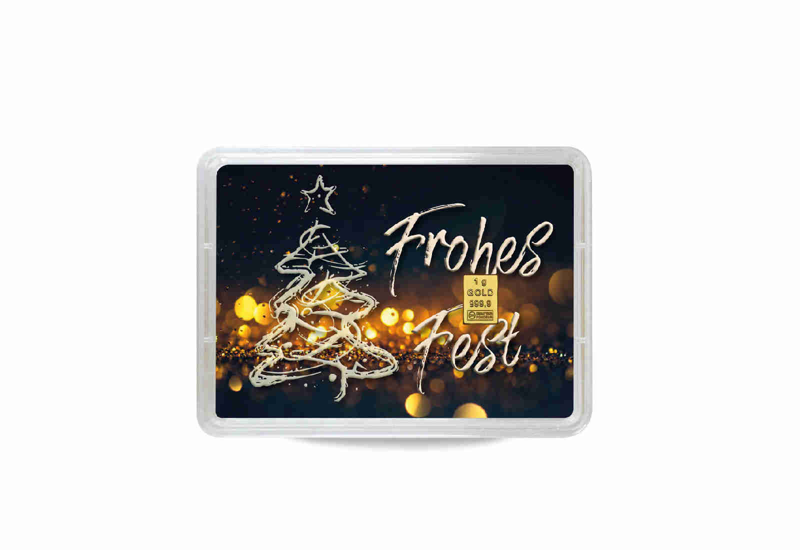 Goldbarren 1 g Weihnachten Frohes Fest