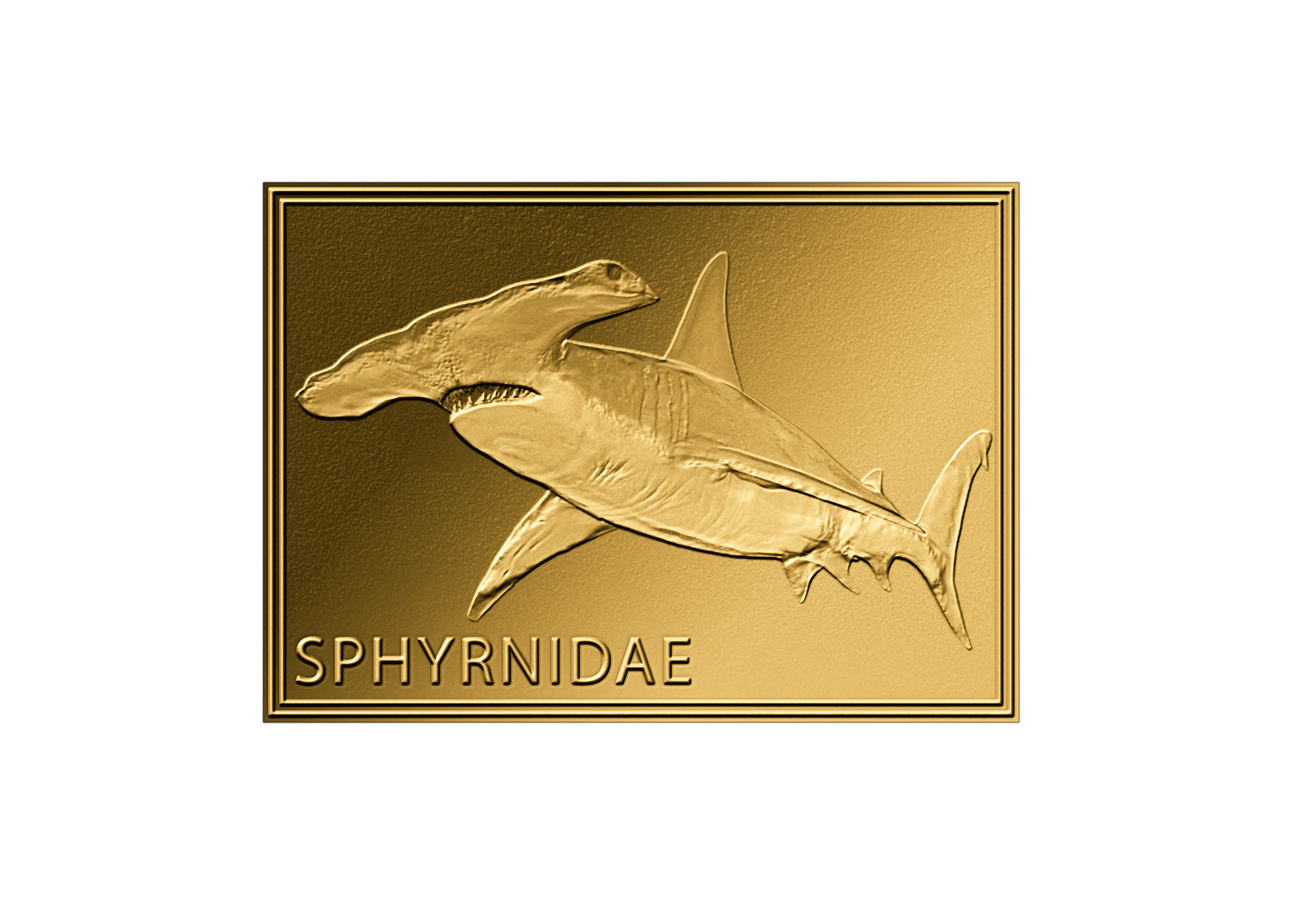 Goldmünze Motiv Hammerhai 999/1000 Gold Geschenk