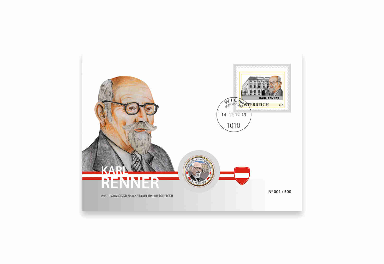 Numisbrief Karl Renner