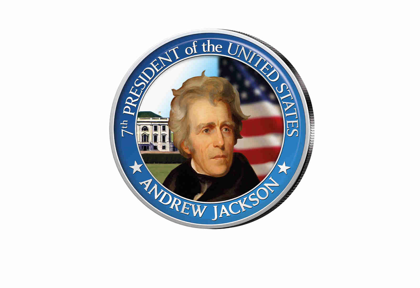 ½ Kennedy-Dollar USA mit Farbapplikation Andrew Jackson Serie: Presidents of the US
