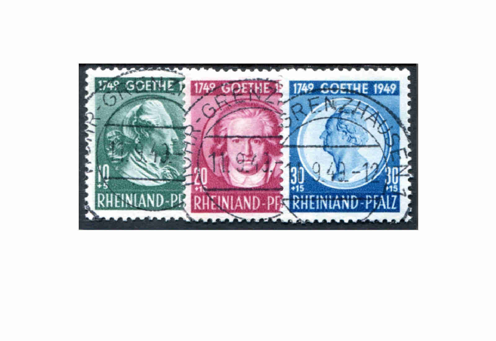 Rheinland Pfalz Mi.Nr. 46/48 gestempelt