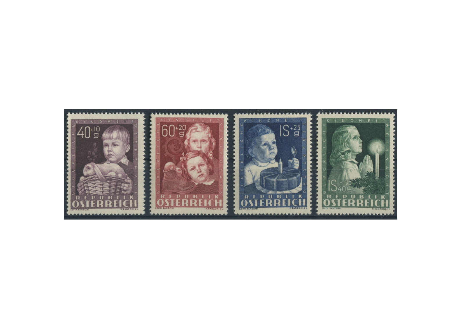 2. Republik Österreich Mi.Nr. 929/932 Falz