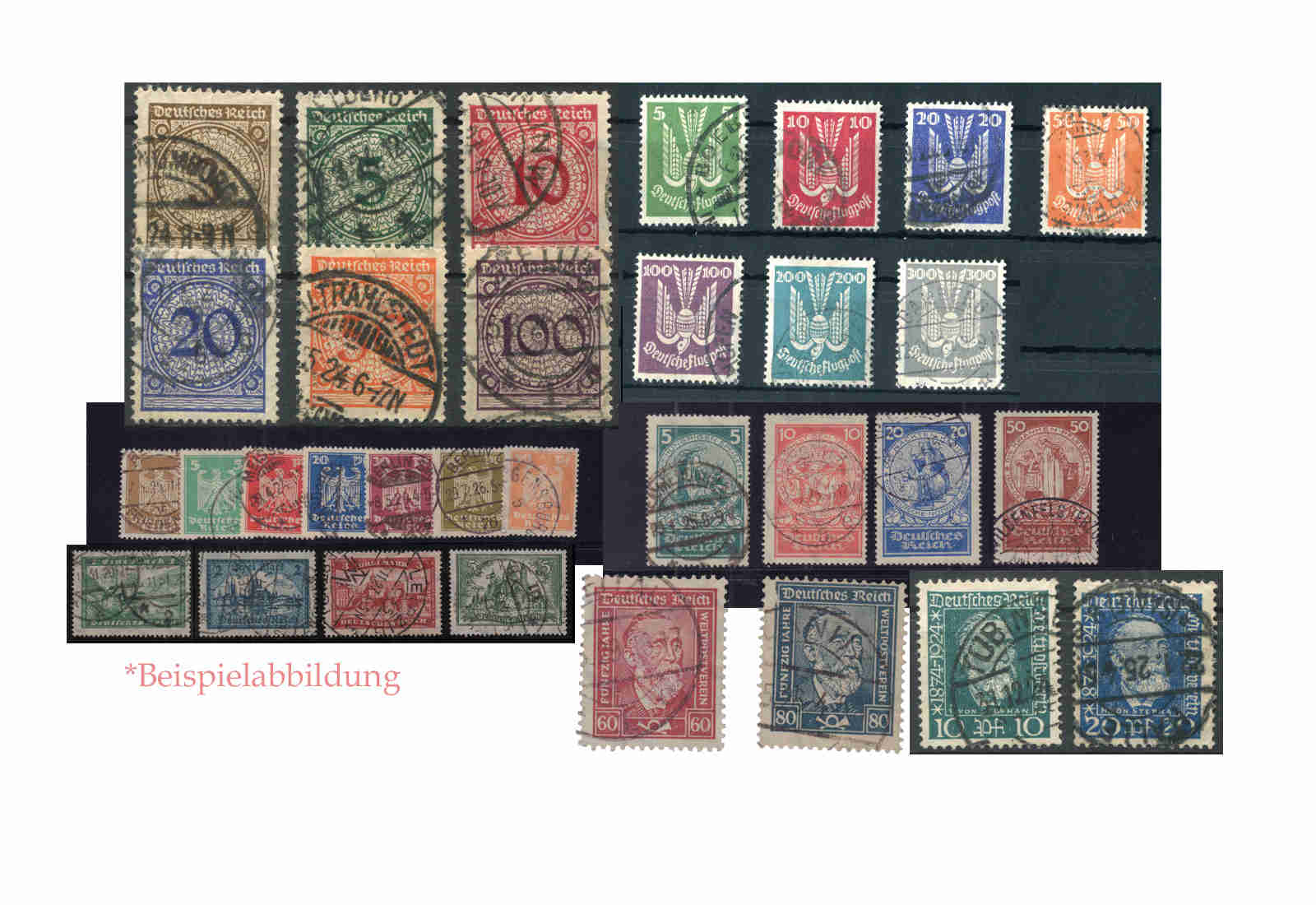 DR Jahrgang 1923/24 gest. 31 Marken MiNr 338-369