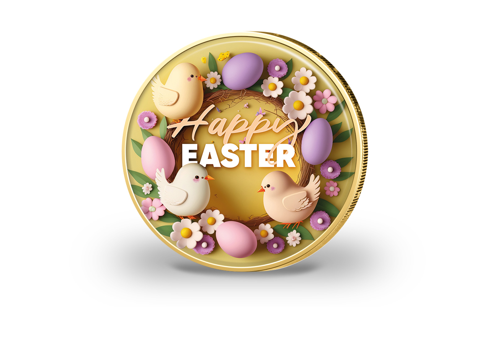 2 Euro vergoldet Ostern 2023 III mit Farbmotiv