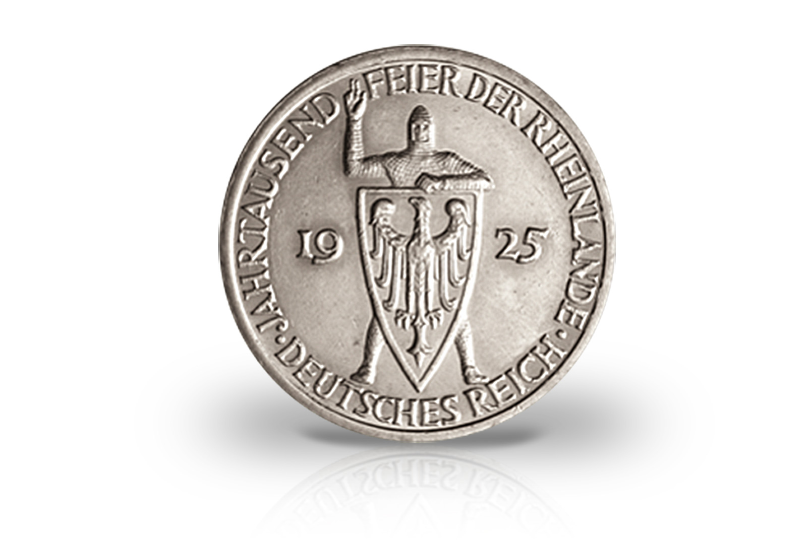 3 Reichsmark 1925 Weimarer Republik Jahrtausendfeier Rheinlande Jaeger-Nr. 321