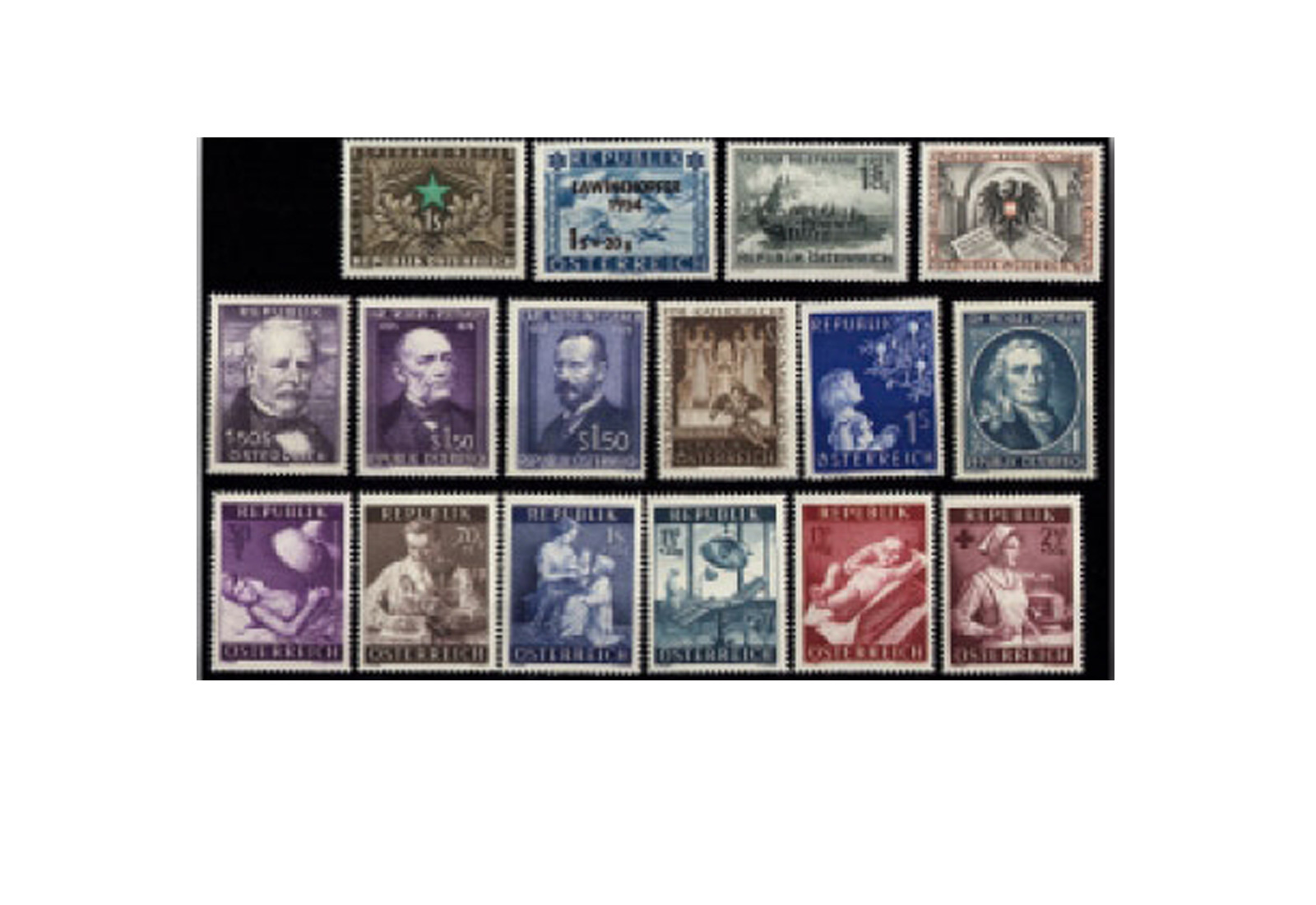 Österreich Jahrgang 1954 postfrisch