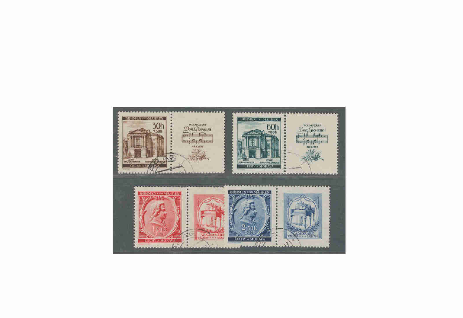Böhmen und Mähren Michel Nr. 79 bis 82 Zf postfrisch