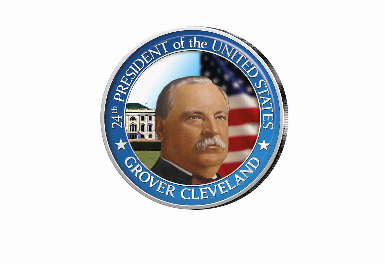 ½ Kennedy-Dollar USA mit Farbapplikation Grover Cleveland Serie: Presidents of the US