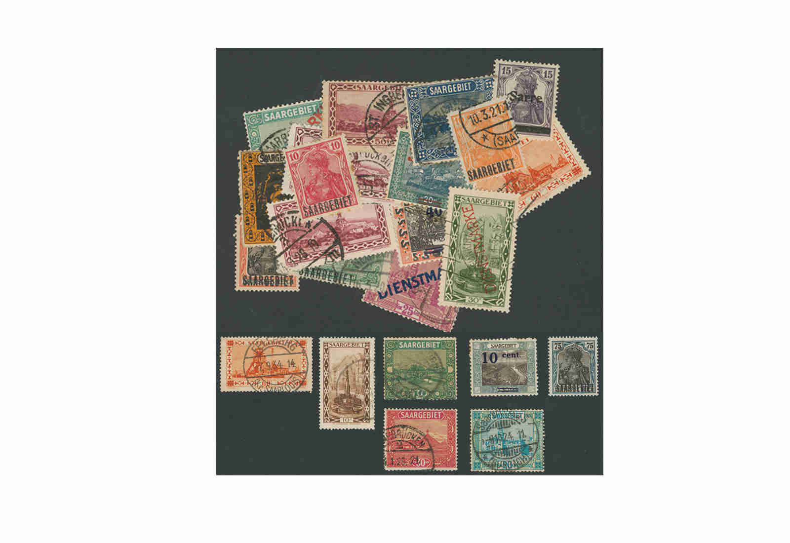 25 Marken Saar bis 1935