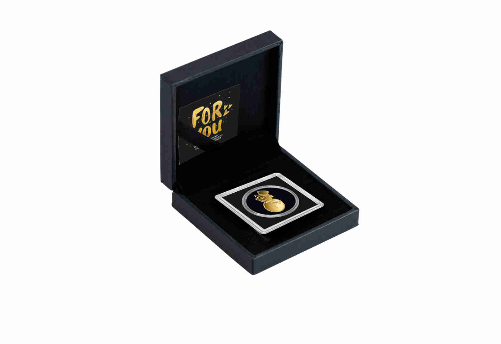 Goldmünze Schneemann 999/1000 Gold Geschenk Weihnachten