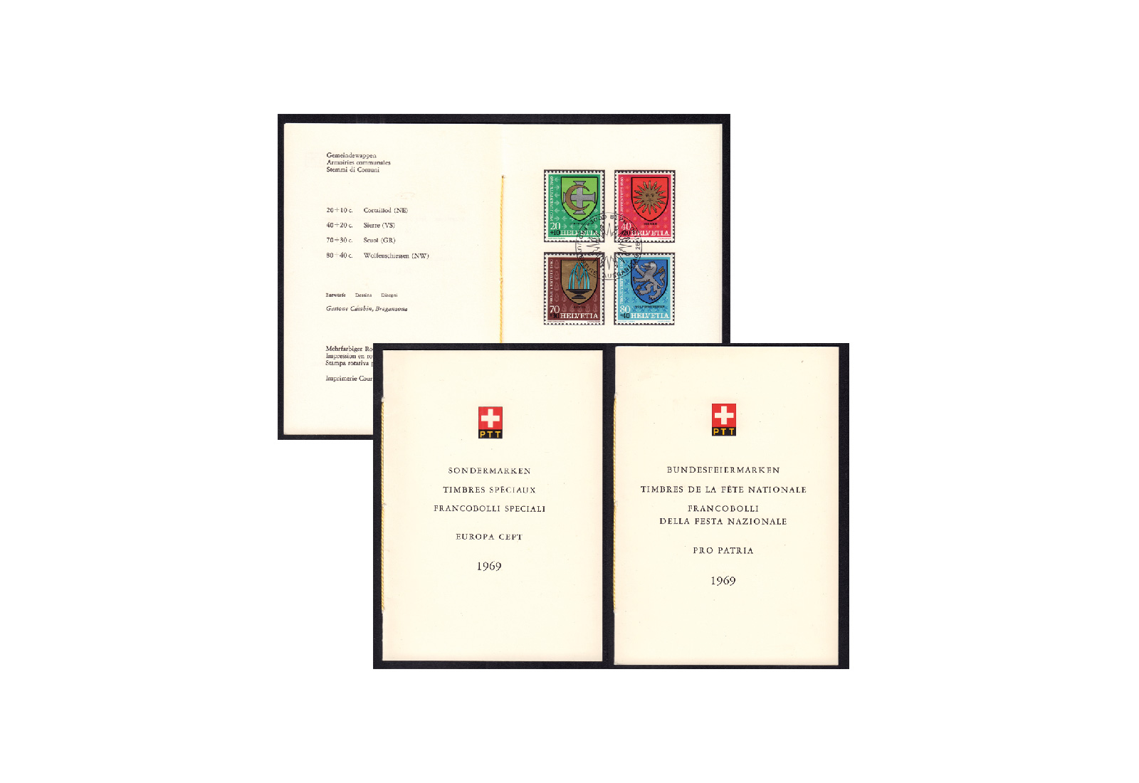 Schweiz PTT-Faltblätter - 3 verschiedene Ausgaben