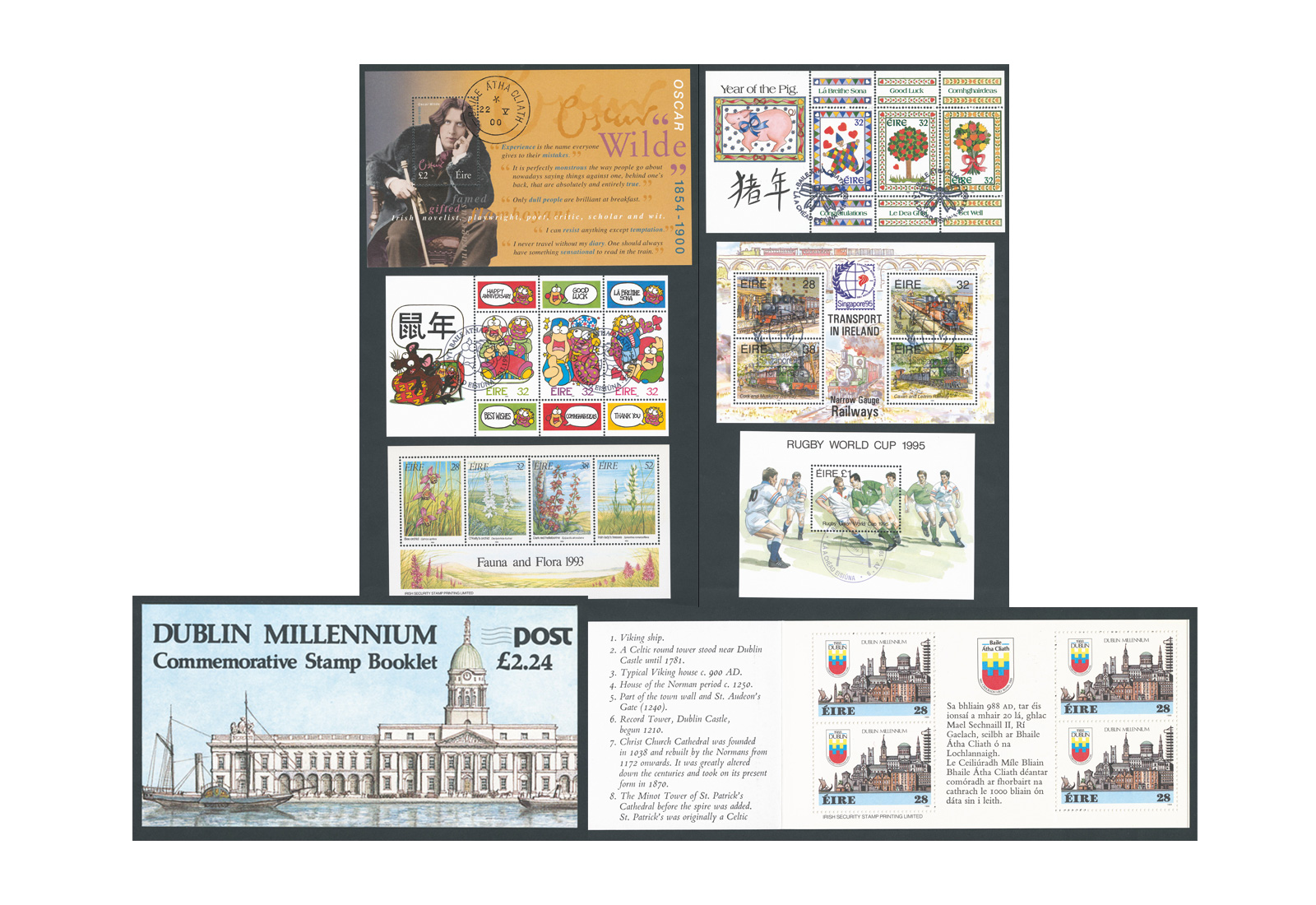 Briefmarken Kollektion Blocks und Kleinbogen Irland **/gest.