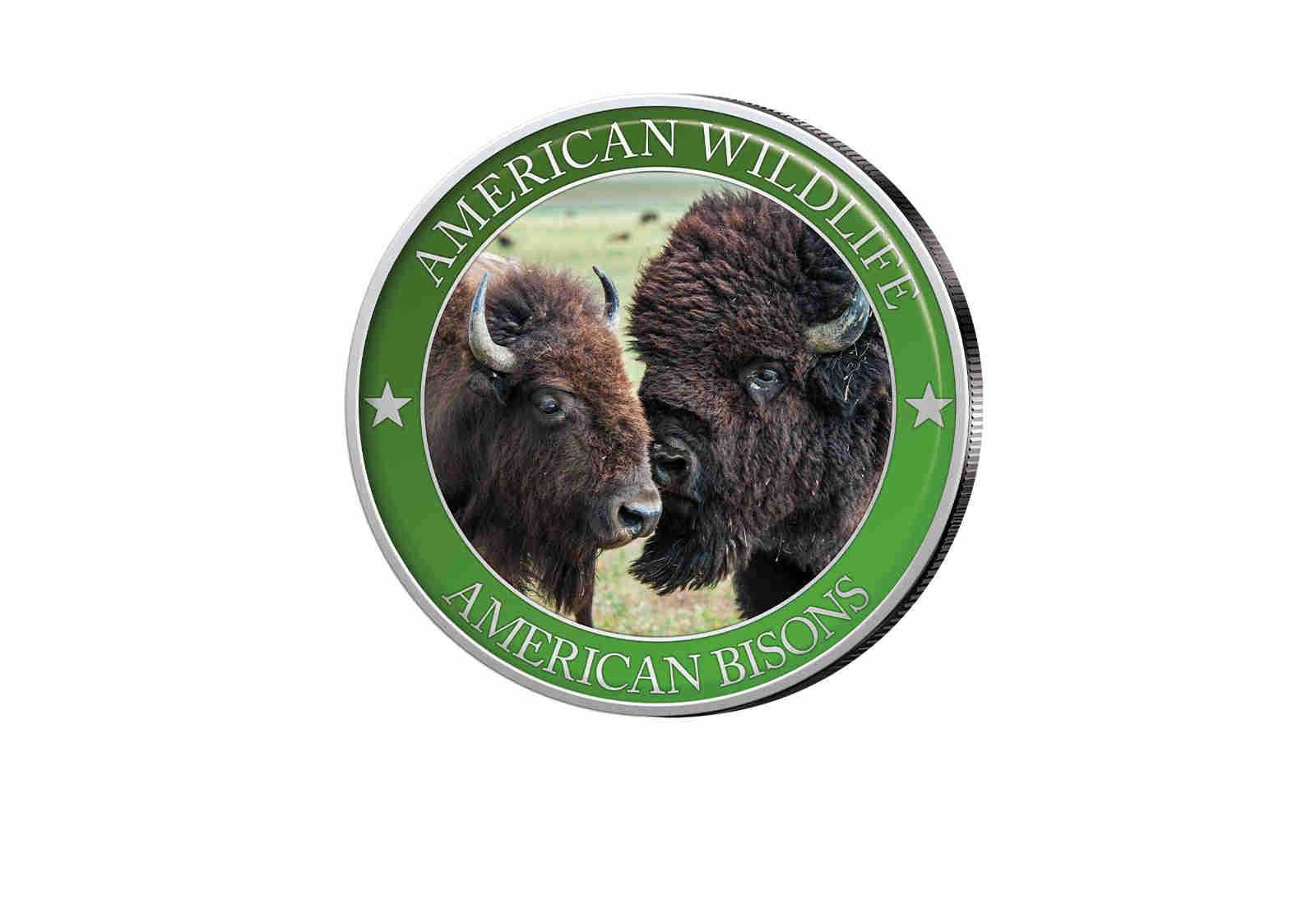 1/2 Dollar USA American Bison Serie American Wildlife mit Farbapplikation