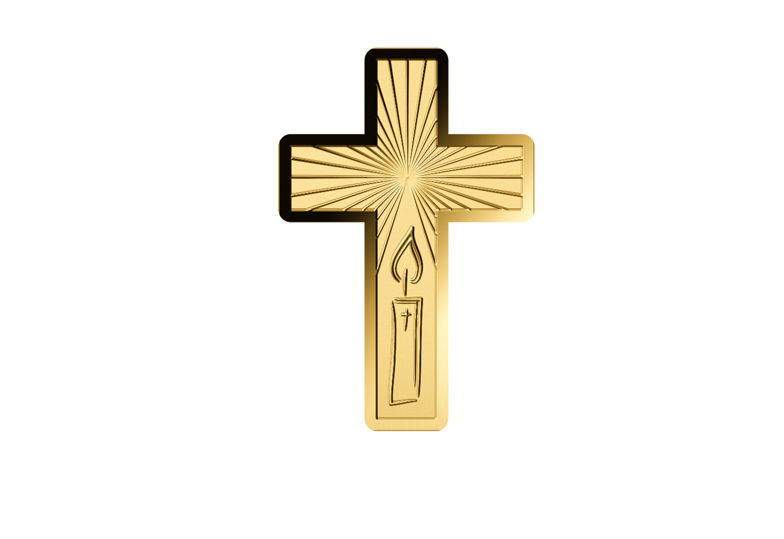 Goldausgabe Motiv Kreuz 999/1000 Gold