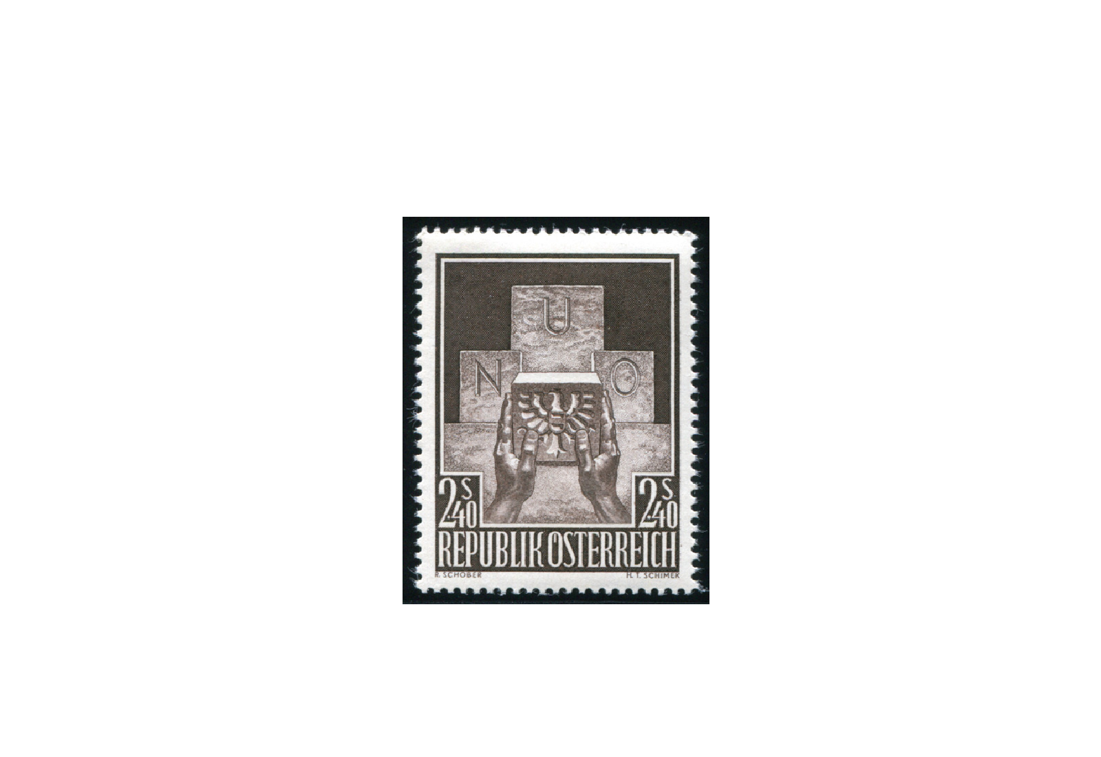 2. Republik Österreich Aufnahme Österreichs in die UNO Mi.Nr. 1025 **