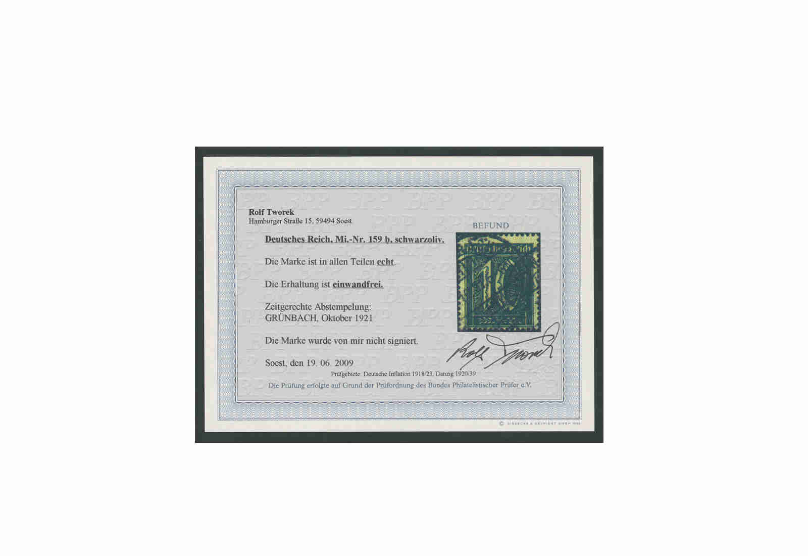 Briefmarke Deutsches Reich Michel-Nr. 159 b gestempelt