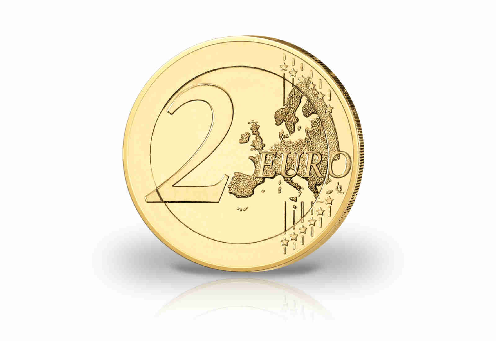 2 Euro vergoldet Martin Luther mit Farbmotiv