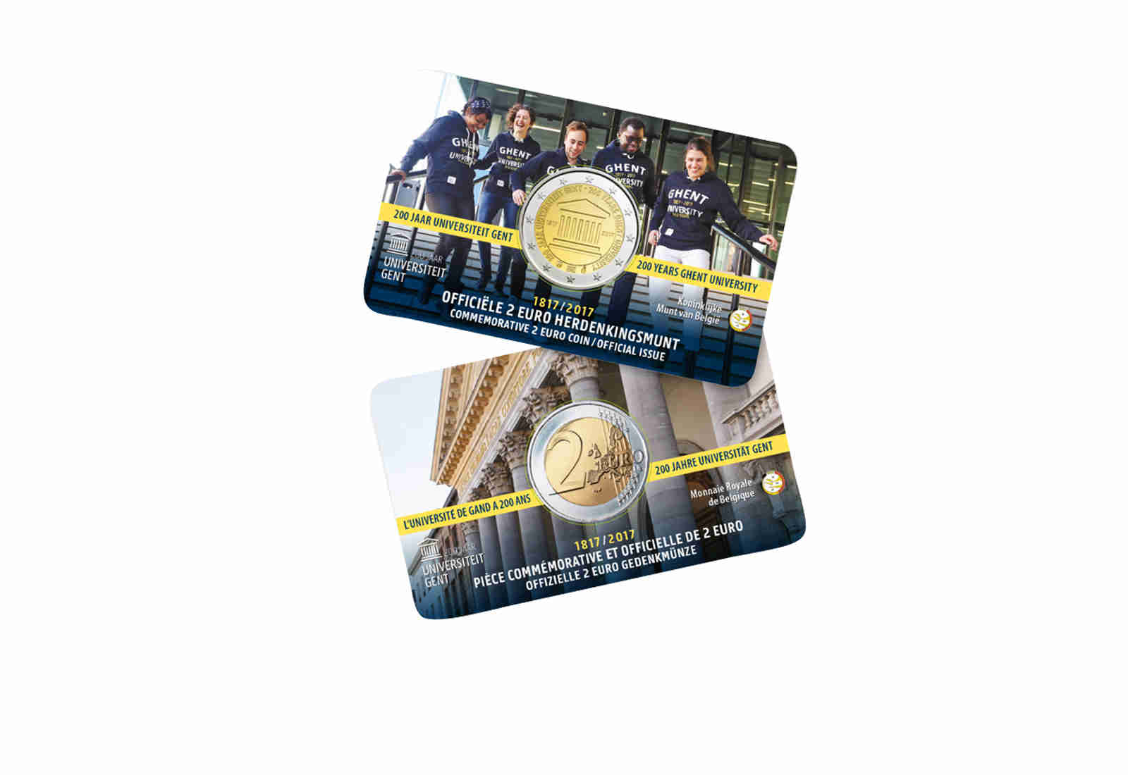 2 Euro 2017 Belgien 200 Jahre Universität Gent st in Coincard