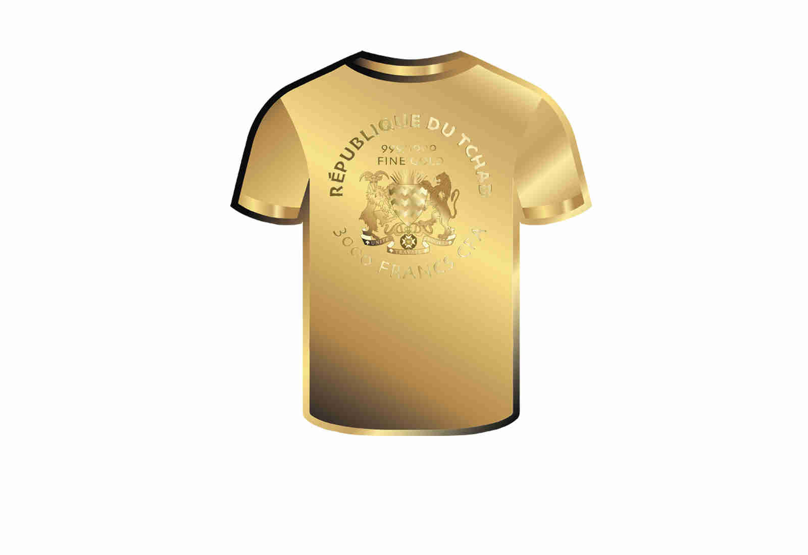 Goldmünze Motiv "Trikot Rumänien" im Geschenketui