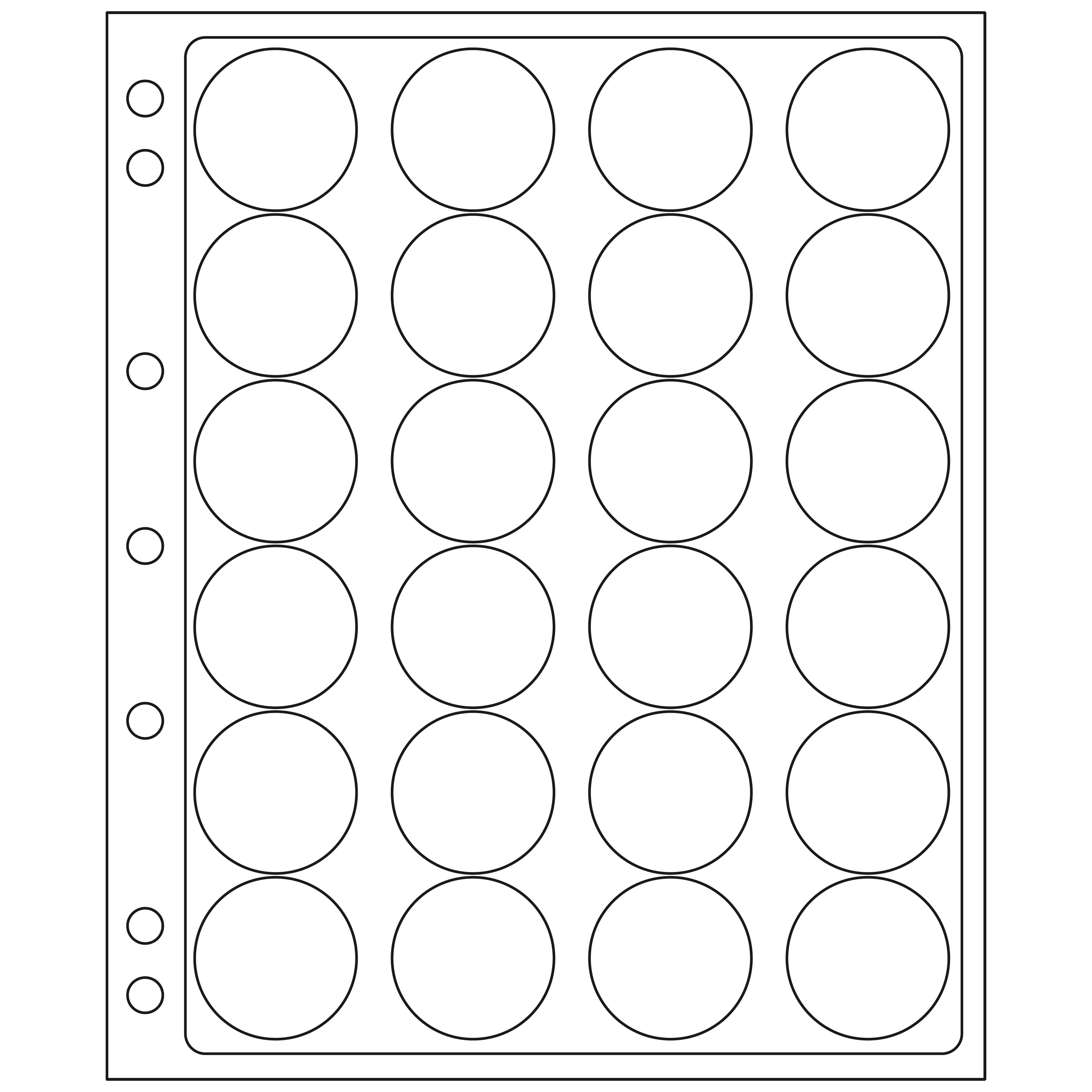 Münzhüllen ENCAP für 24 Münzen mit ø 36 - 37 mm