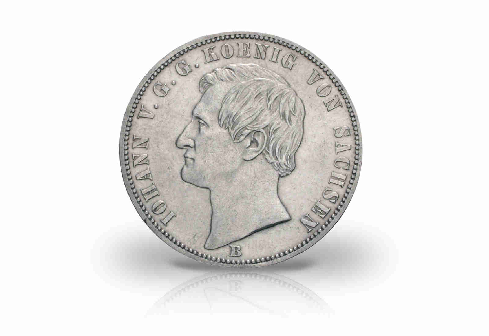 Siegestaler 1871 Königreich Sachsen Johann Thun 351