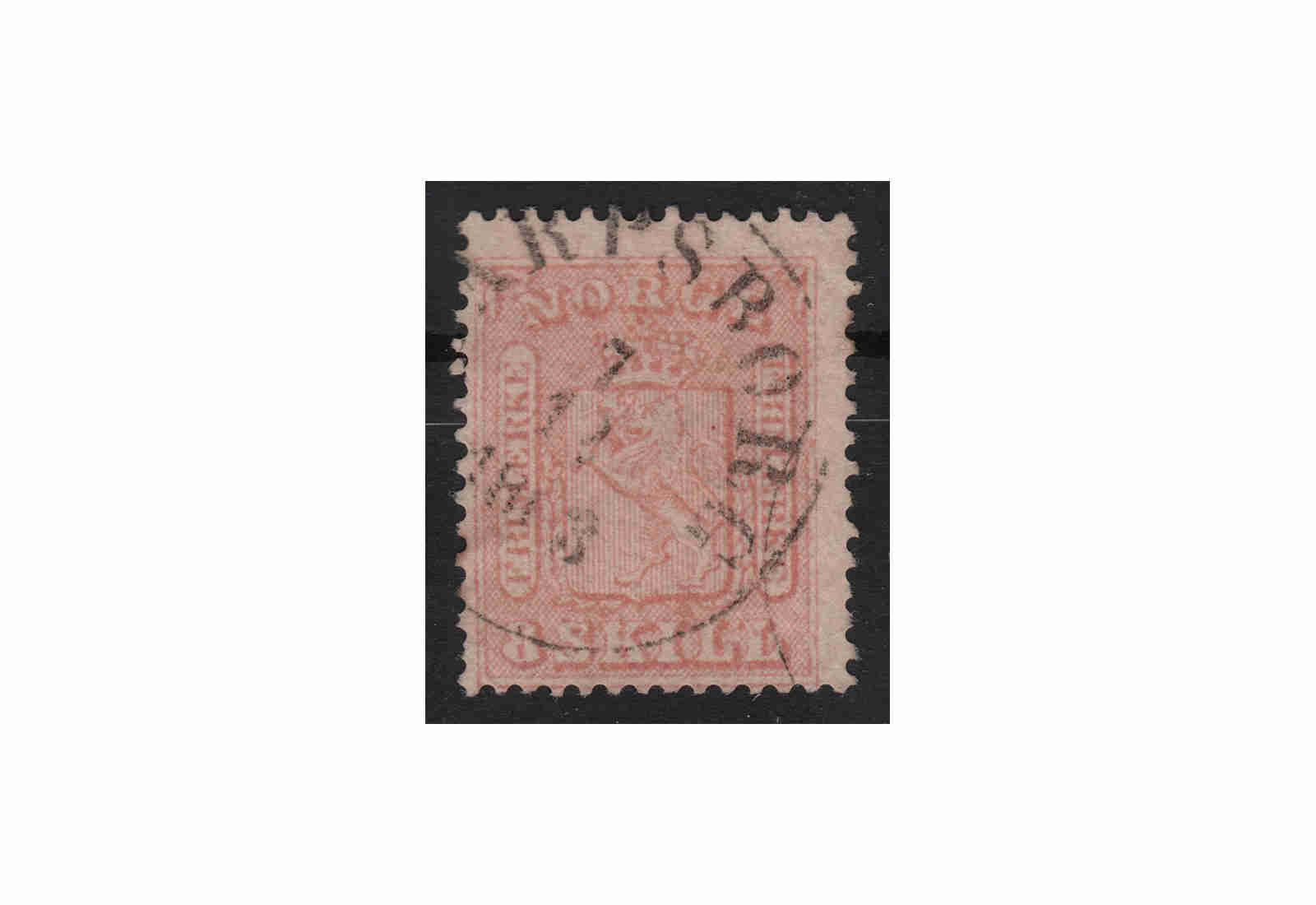Norwegen Freimarke: Wappen 1863/1867 NOR Michel Nr. 9 gestempelt