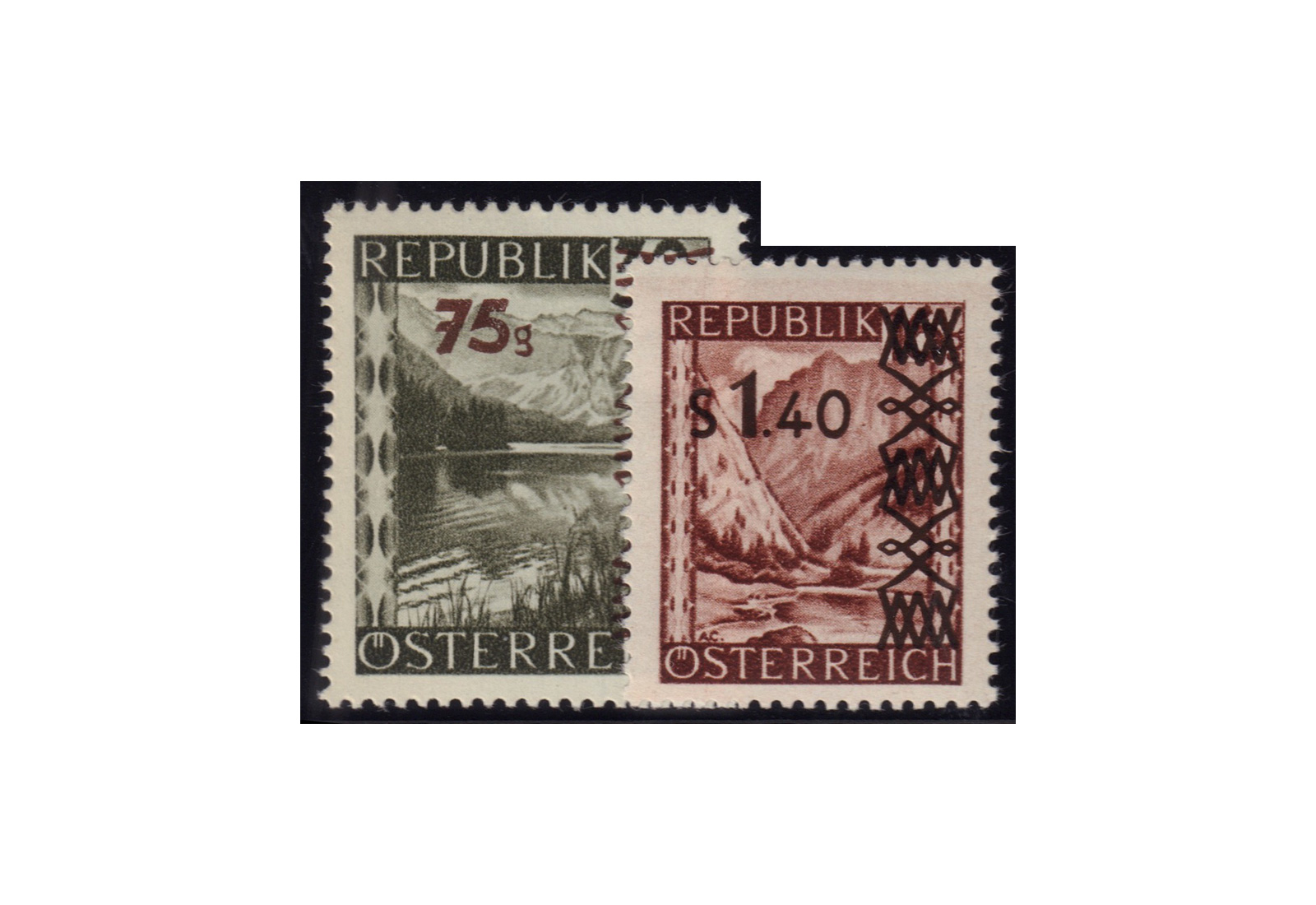 Österreich Freimarken 1947: Landschaften Michel Nr. 835/6 postfrisch