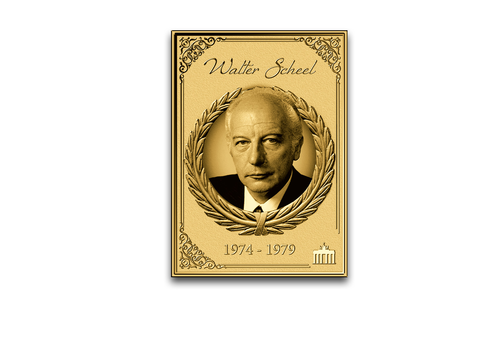 Goldmünzbarren Bundespräsident Walter Scheel 999/1000 Gold