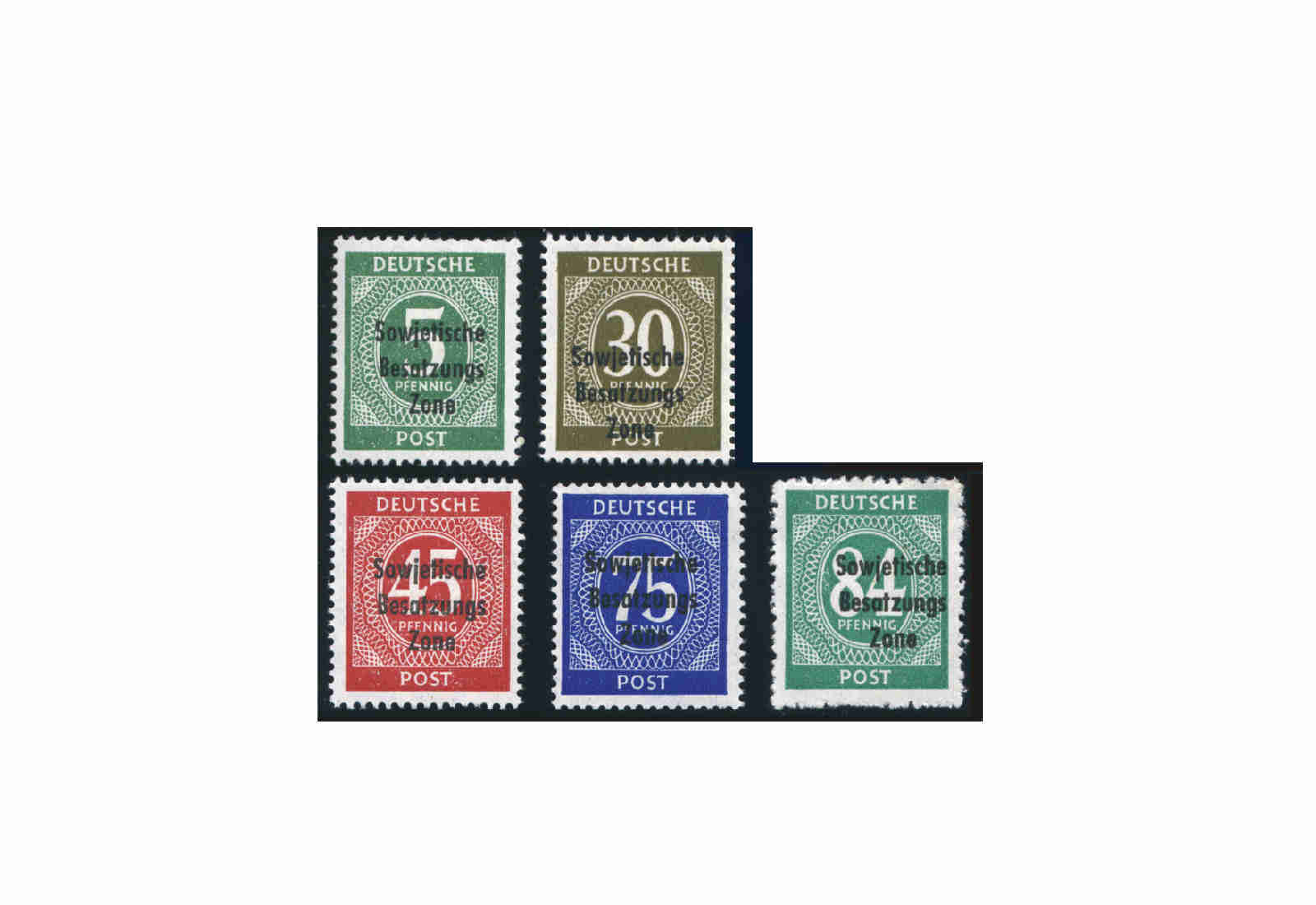 SBZ Michel 207 bis 211 postfrisch
