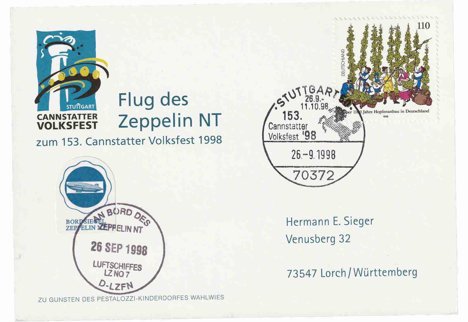 Zeppelin Beleg 1998