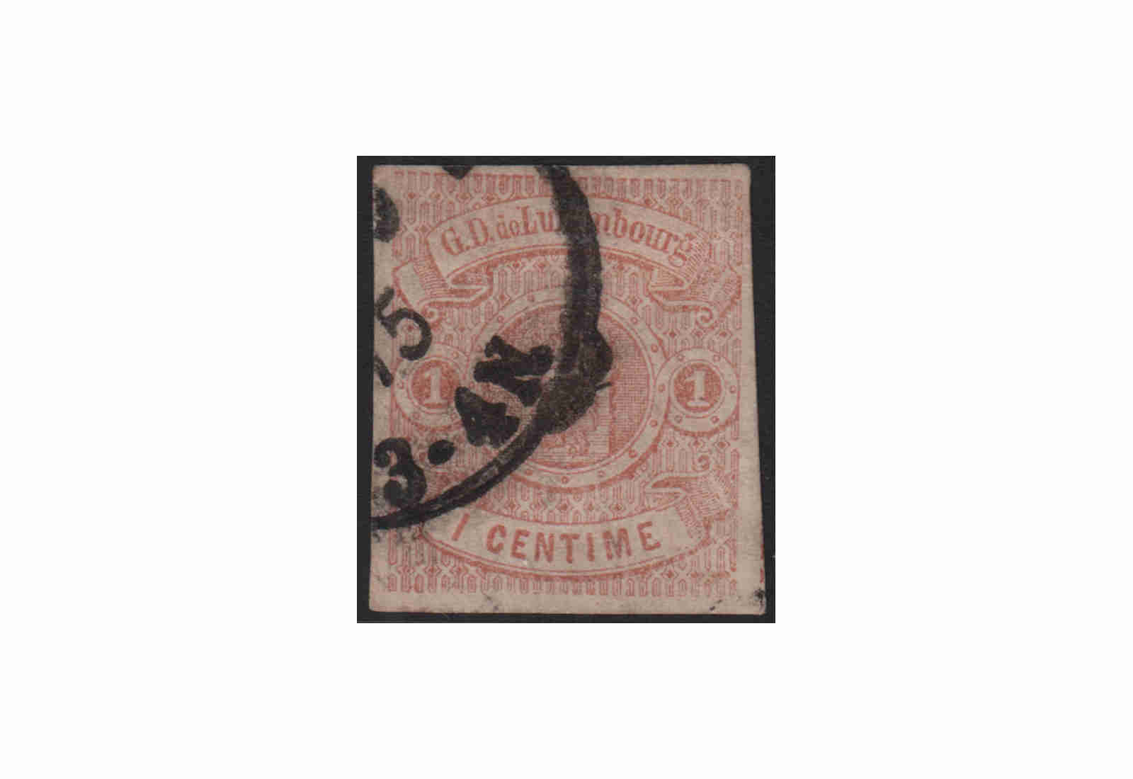 Briefmrke Luxemburg Staatswappen 1859/1863 Michel-Nr. 3 gestempelt