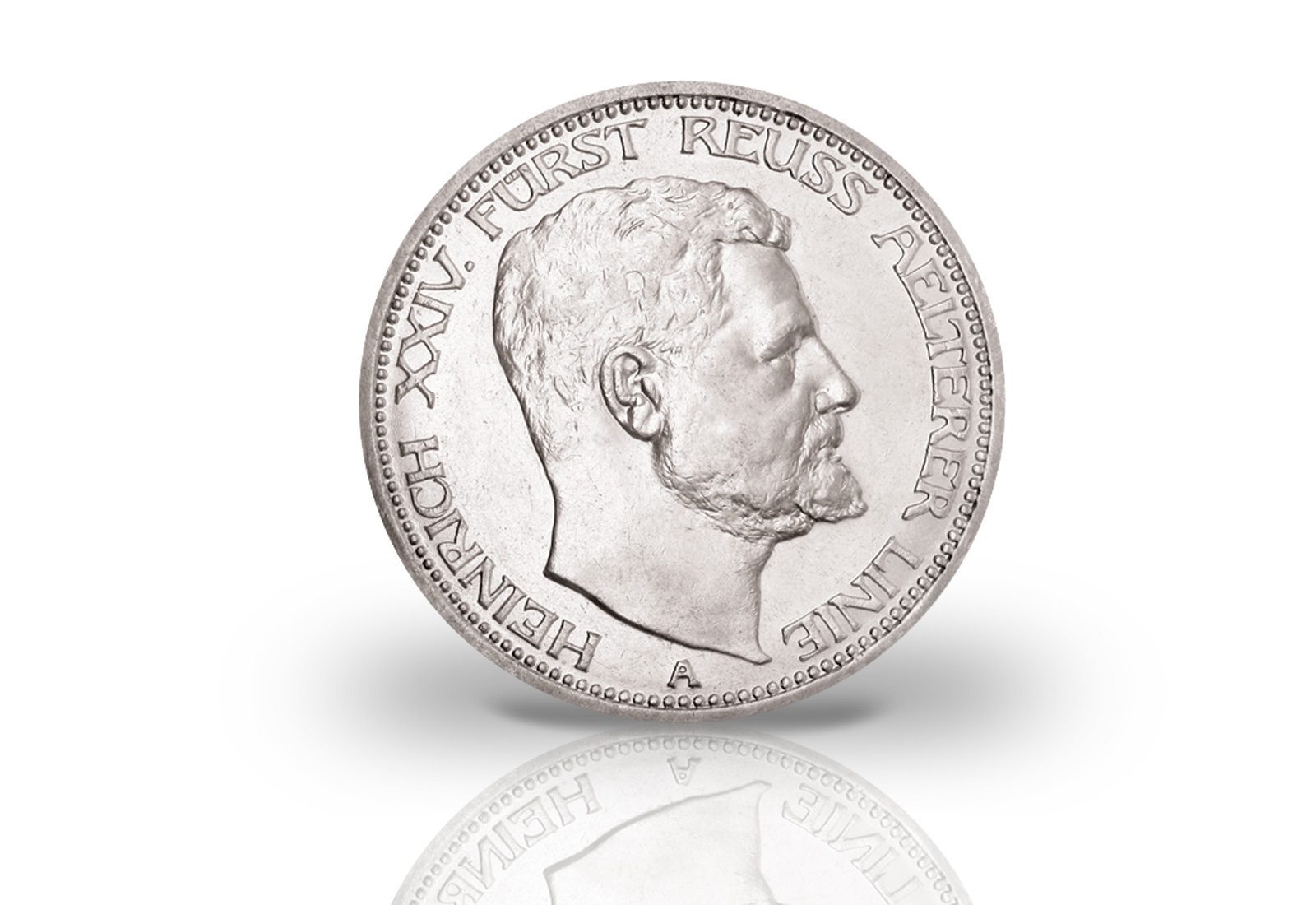 3 Mark 1909 Deutsches Kaiserreich Heinrich XXIV Jaeger-Nr. 119