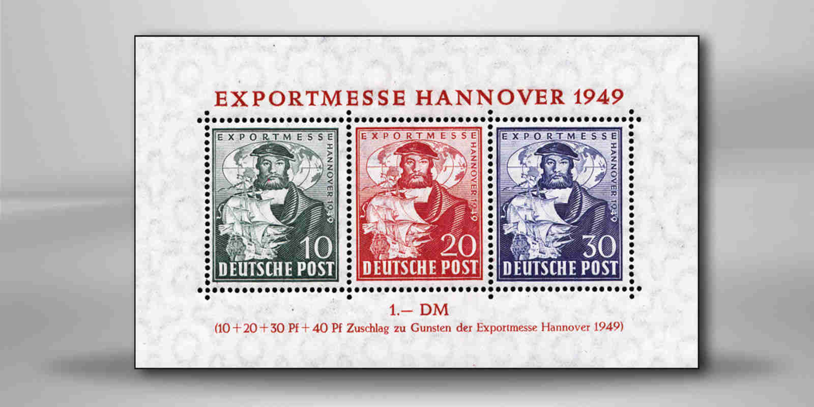 Bizone Block 1 b postfrisch FA Exportmesse Hannover