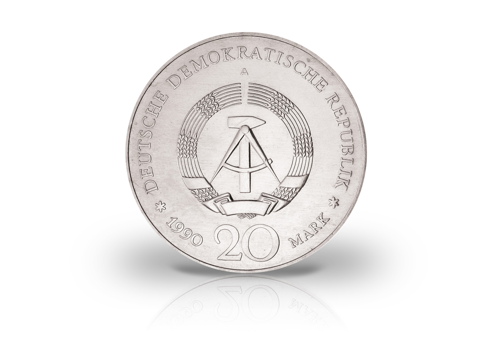 20 Mark Gedenkmünze 1990 DDR  A. Schlüter Jaeger-Nr. 1634