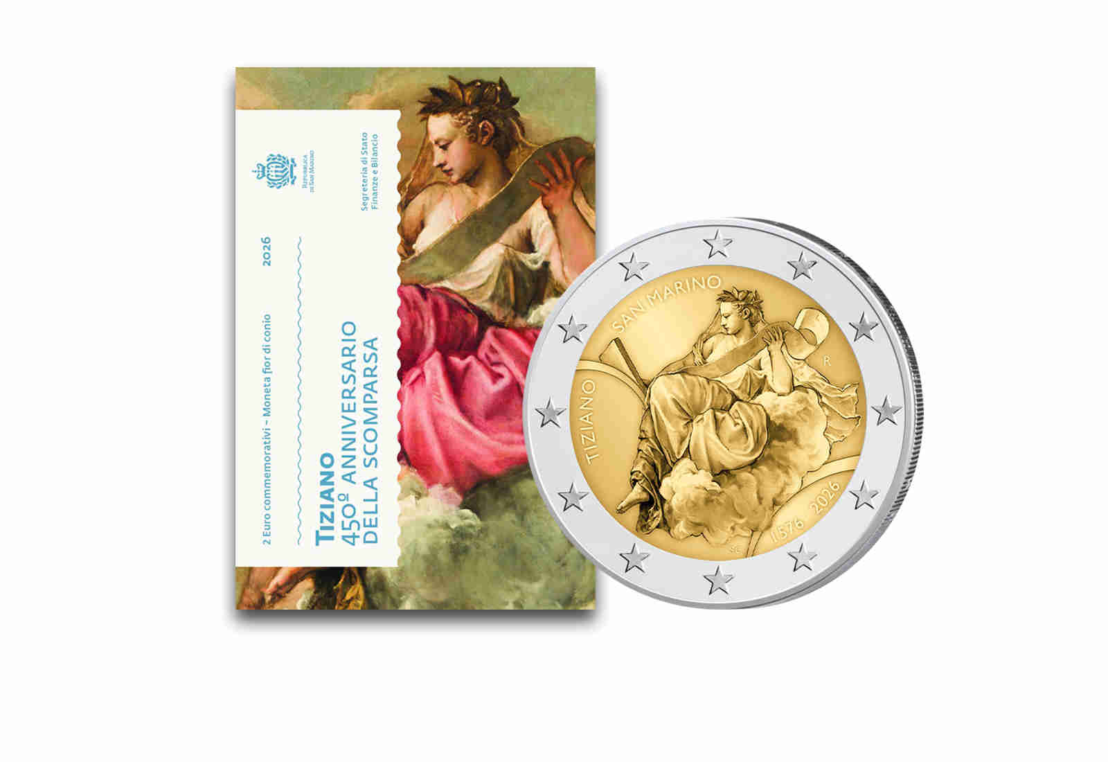 2 Euro 2026 San Marino 450. Todestag von Tizian st