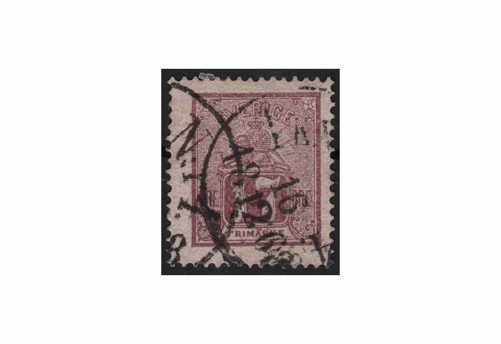Schweden Freimarke: Kleiner Löwe 1866/72 SWE Michel Nr. 15 gestempelt