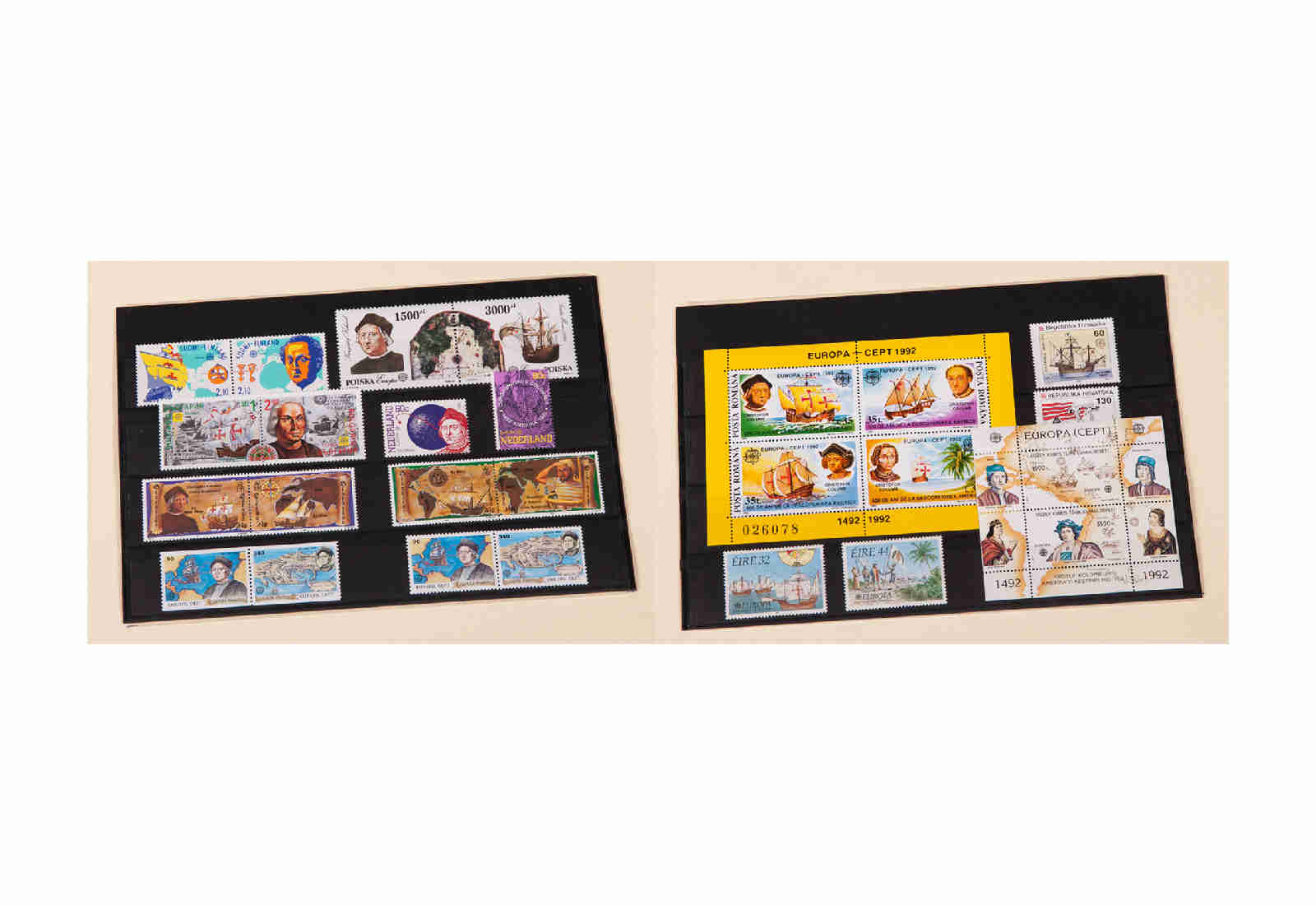 Briefmarken CEPT Ausgaben aus 1992 Thema 500. Jahrestag Amerika postfrisch per 5 Stück