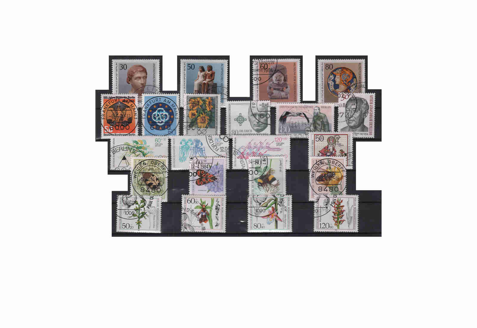 Berlin Mi.Nr. 708-729 Jahrgang 1984 gestempelt 22 Marken