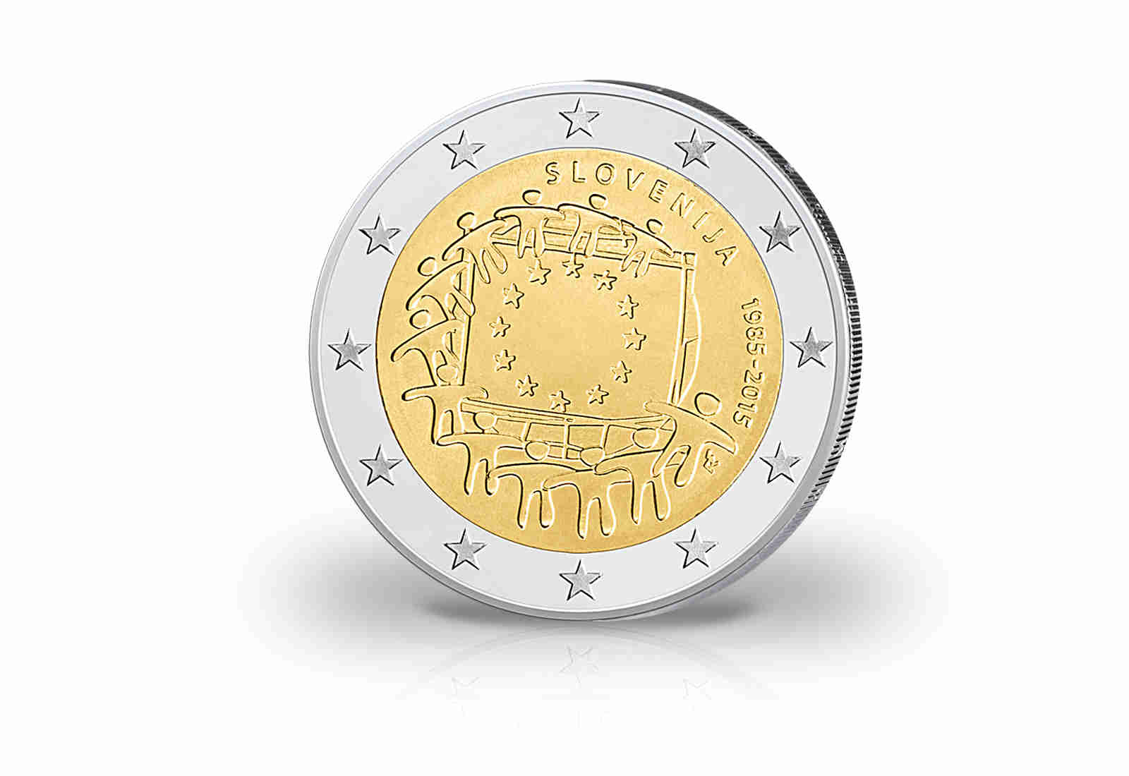2 Euro 2015 Slowenien 30 Jahre Europaflagge